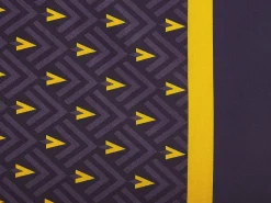 Conjunto De Capa De Edredao Em Algodao Acetinado Azul Escuro E Amarelo 155 X 220 Cm Wallingford