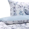 Conjunto De Capa De Edredao Em Algodao Acetinado Azul E Branco 155 X 220 Cm Ballard