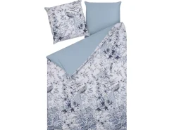 Conjunto De Capa De Edredao Em Algodao Acetinado Azul E Branco 155 X 220 Cm Ballard