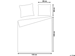Conjunto De Capa De Edredao Em Algodao Acetinado Azul E Branco 155 X 220 Cm Ballard