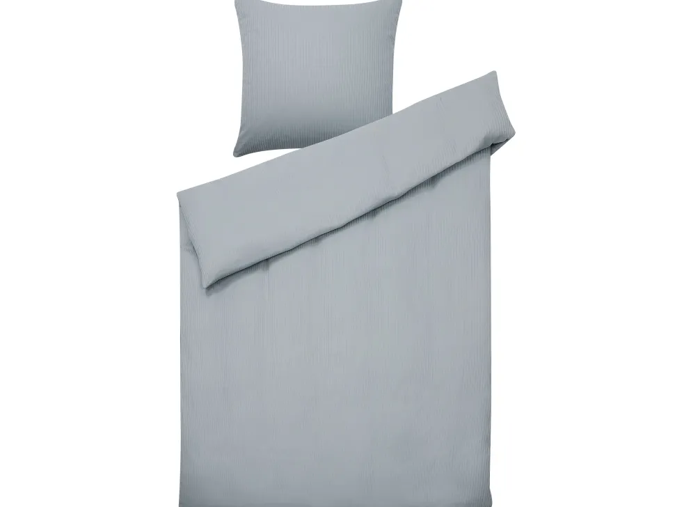 Conjunto De Capas De Edredao Em Algodao Acetinado Cinzento Claro 135 X 200 Cm Avondale