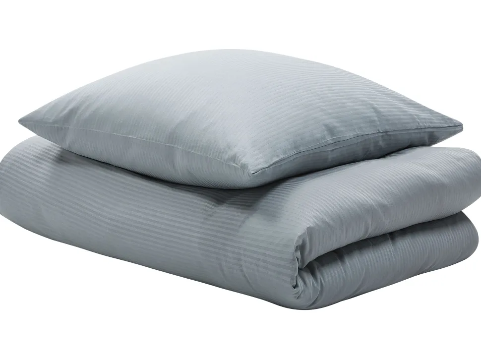 Conjunto De Capas De Edredao Em Algodao Acetinado Cinzento Claro 135 X 200 Cm Avondale