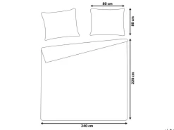 Conjunto De Capas Edredao Em Algodao Acetinado Azul Escuro 220 X 240 Cm Harmonridge