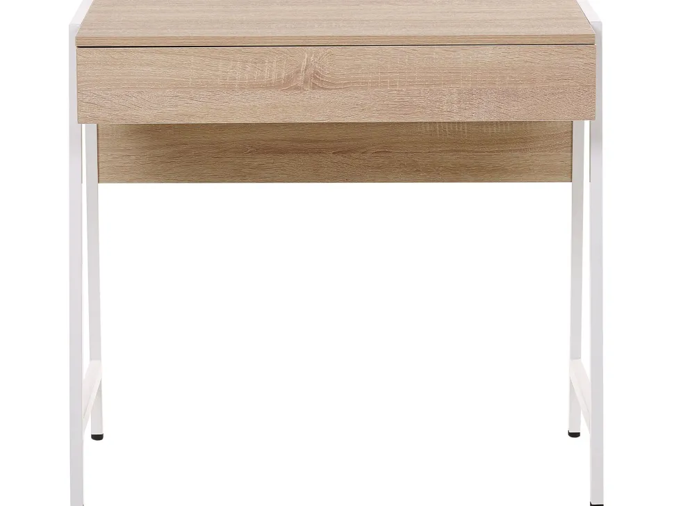 Conjunto De Escritorio Em Branco E Madeira Clara Foster/Carter