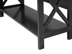 Conjunto De Escritorio Em Madeira Clara E Preto Foster/Hinton