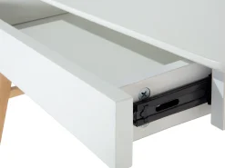 Conjunto De Escritorio Em Branco E Madeira Clara Escalante/Sheslay