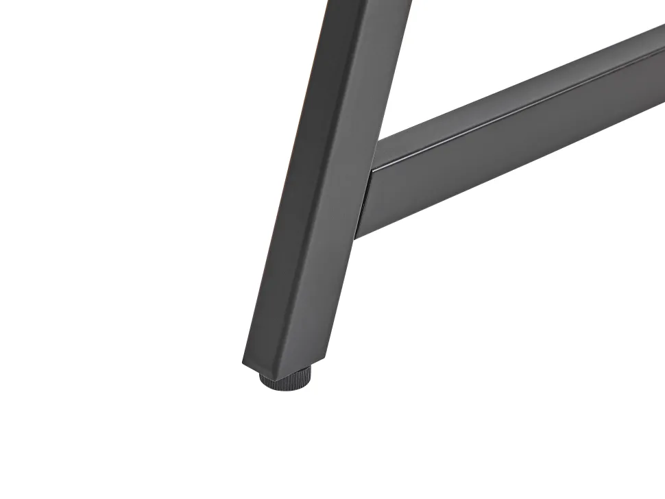 Conjunto De Escritorio Em Madeira Escura E Preto Foster/Harwich