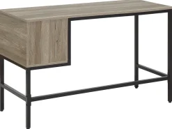 Conjunto De Escritorio Em Madeira Clara E Preto Foster/Grant