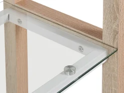 Conjunto De Escritorio Em Branco E Madeira Clara Jenks/Clarita