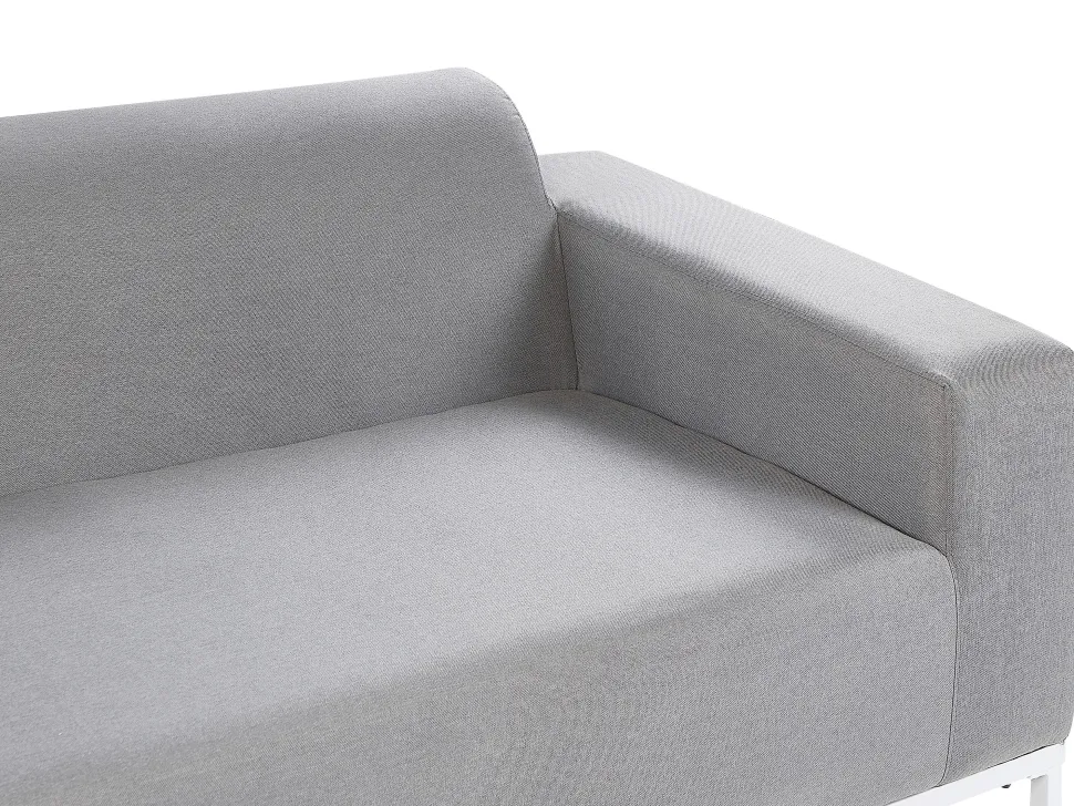 Conjunto De Jardim 5 Lugares Cinzento Claro E Branco Rovigo