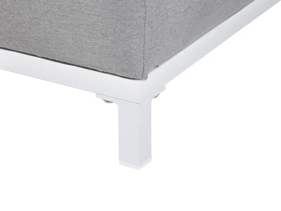 Conjunto De Jardim 5 Lugares Cinzento Claro E Branco Rovigo