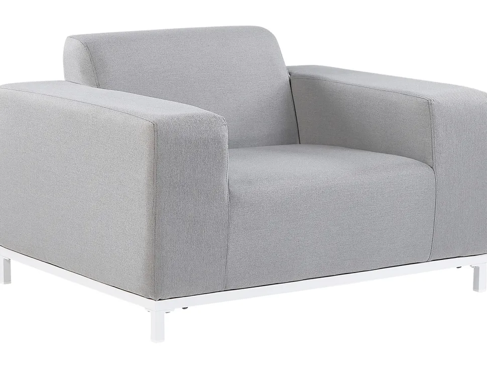 Conjunto De Jardim 5 Lugares Cinzento Claro E Branco Rovigo