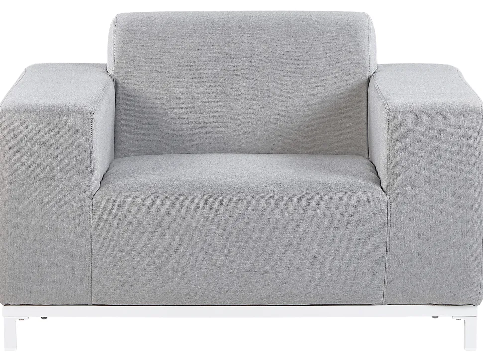 Conjunto De Jardim 5 Lugares Cinzento Claro E Branco Rovigo