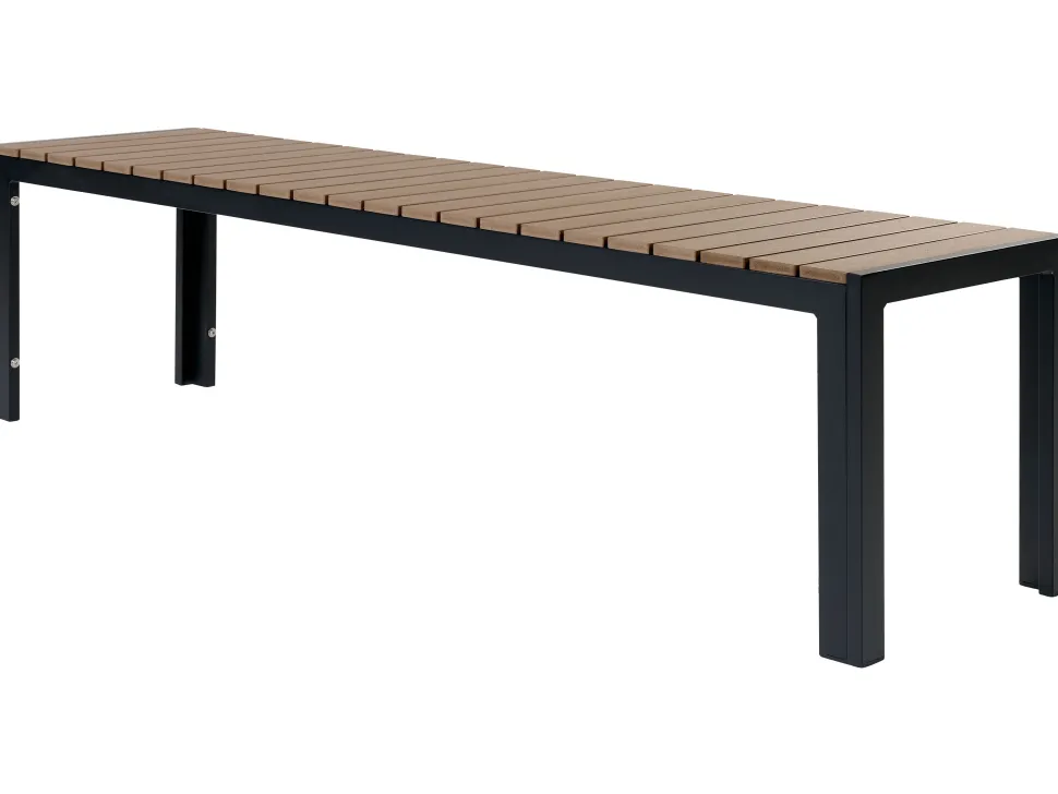 Conjunto De Jardim 6 Lugares Em Aluminio Castanho Claro E Preto Nardo