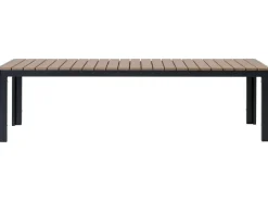 Conjunto De Jardim 6 Lugares Em Aluminio Castanho Claro E Preto Nardo