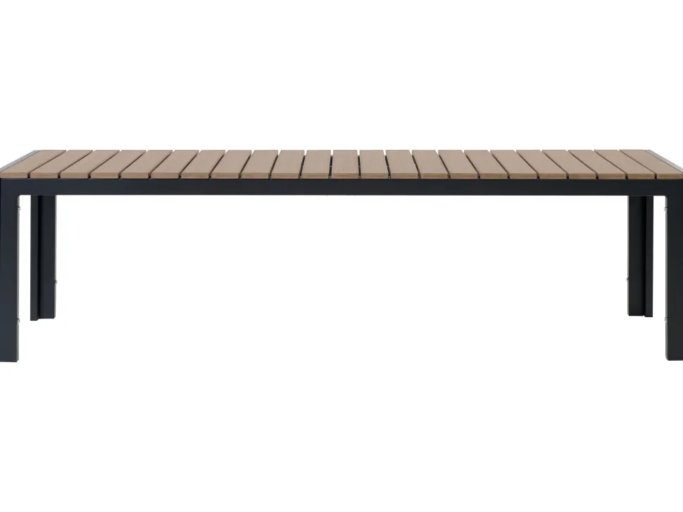 Conjunto De Jardim 6 Lugares Em Aluminio Castanho Claro E Preto Nardo