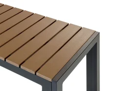 Conjunto De Jardim 6 Lugares Em Aluminio Castanho Claro E Preto Nardo