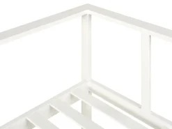 Conjunto De Jardim 5 Lugares Em Aluminio Branco E Almofadas Creme A Esquerda Messina