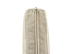 Conjunto De Jardim 5 Lugares Em Aluminio Branco E Almofadas Creme A Esquerda Messina