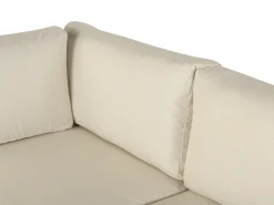 Conjunto De Jardim 5 Lugares Em Aluminio Branco E Almofadas Creme A Esquerda Messina