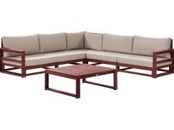 Conjunto De Jardim 5 Lugares Madeira De Acacia Certificada Vermelha Escura Timor Ii