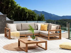 Conjunto De Jardim 4 Lugares Em Madeira De Acacia Certificada Clara A Esquerda Timor Ii