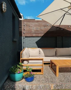 Conjunto De Jardim 4 Lugares Em Madeira De Acacia Certificada Clara A Esquerda Timor Ii