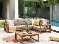 Conjunto De Jardim 4 Lugares Em Madeira De Acacia Certificada Clara A Esquerda Timor Ii