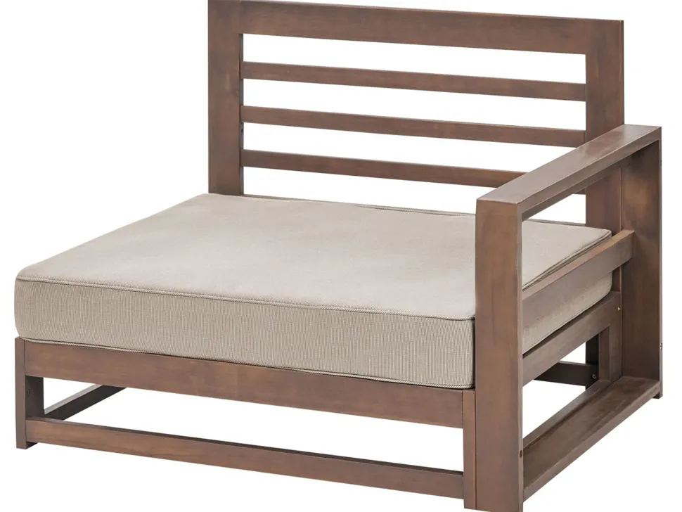 Conjunto De Jardim 5 Lugares Madeira De Acacia Certificada Escura Timor Ii