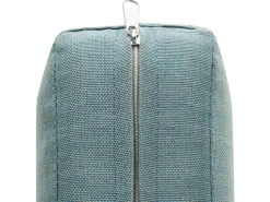 Conjunto De Jardim 5 Lugares Em Aluminio Branco E Almofadas Verdes/Creme A Esquerda Messina