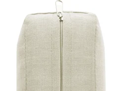 Conjunto De Jardim 5 Lugares Em Aluminio Branco E Almofadas Verdes/Creme A Esquerda Messina