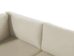 Conjunto De Jardim 5 Lugares Em Aluminio Branco E Almofadas Verdes/Creme A Esquerda Messina