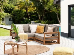 Conjunto De Jardim 2 Lugares Em Madeira De Acacia Clara A Direita Timor Ii