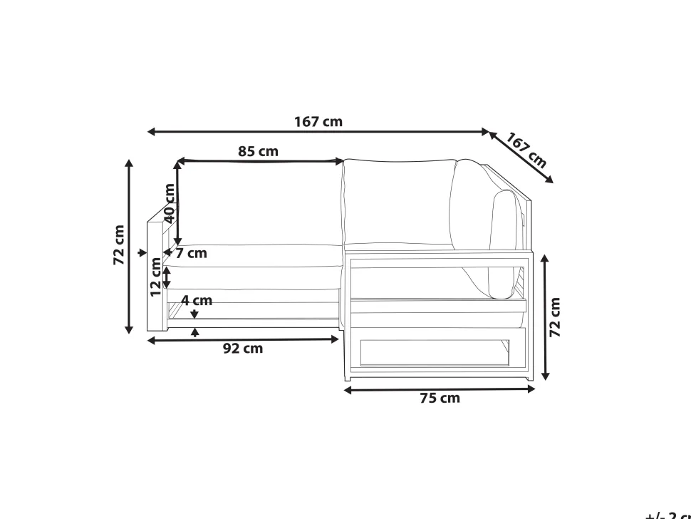 Conjunto De Jardim 2 Lugares Em Madeira De Acacia Clara A Direita Timor Ii