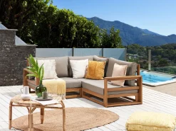 Conjunto De Jardim 2 Lugares Em Madeira De Acacia Clara A Direita Timor Ii