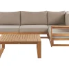Conjunto De Jardim 4 Lugares Em Madeira De Acacia Clara A Esquerda Timor Ii