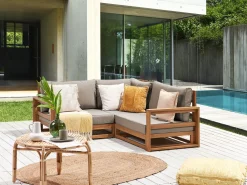 Conjunto De Jardim 4 Lugares Em Madeira De Acacia Clara A Esquerda Timor Ii