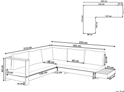 Conjunto De Jardim 5 Lugares Em Madeira De Acacia Branco Creme A Direita Marettimo