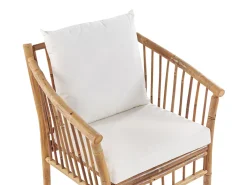 Conjunto De Jardim 4 Lugares Em Madeira Clara De Bambu Maggiore