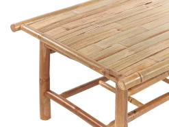 Conjunto De Jardim 4 Lugares Em Madeira Clara De Bambu Maggiore