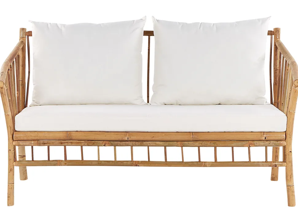 Conjunto De Jardim 4 Lugares Em Madeira Clara De Bambu Maggiore