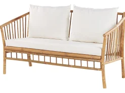 Conjunto De Jardim 4 Lugares Em Madeira Clara De Bambu Maggiore