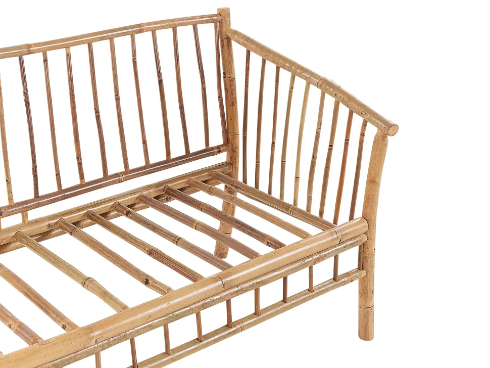 Conjunto De Jardim 4 Lugares Em Madeira Clara De Bambu Maggiore