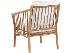 Conjunto De Jardim 4 Lugares Em Madeira Clara De Bambu Maggiore