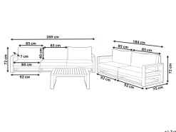 Conjunto De Jardim 5 Lugares Em Madeira De Acacia Clara Timor Ii