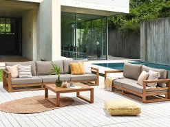 Conjunto De Jardim 5 Lugares Em Madeira De Acacia Clara Timor Ii