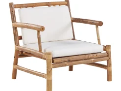 Conjunto De Jardim 4 Lugares Em Madeira Clara De Bambu Riccione