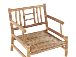 Conjunto De Jardim 4 Lugares Em Madeira Clara De Bambu Riccione