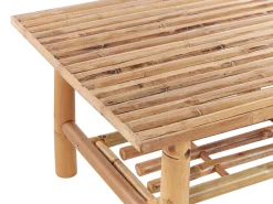 Conjunto De Jardim 4 Lugares Em Madeira Clara De Bambu Riccione