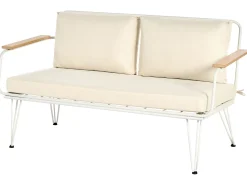 Conjunto De Jardim 4 Lugares Branco E Creme Montesilvano